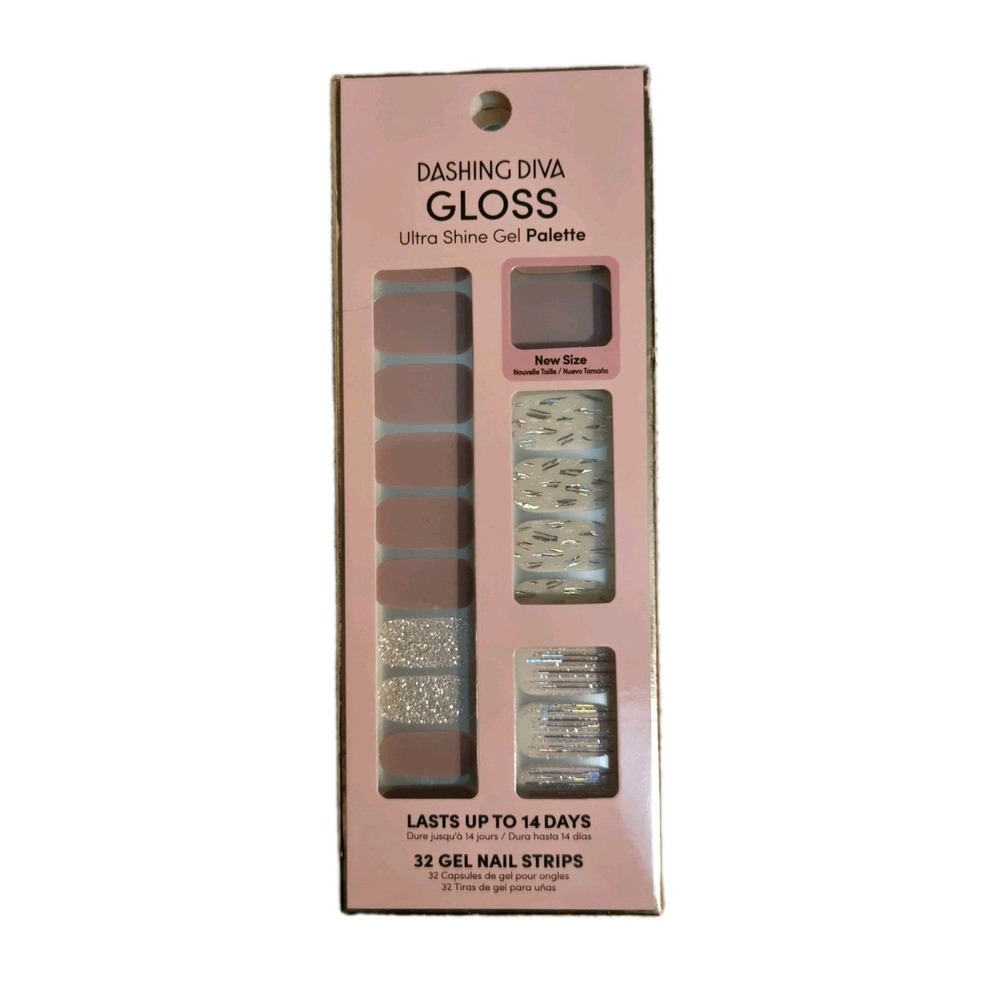 NEW Dashing Diva Gloss Ultra Shine Gel Palette 32 Nail Strips Cruelty Free Vegan